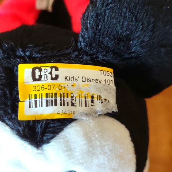 NWT Disney Mickey Mouse Red and Black Unisex Slippers Size Small - Picture 5 of 5